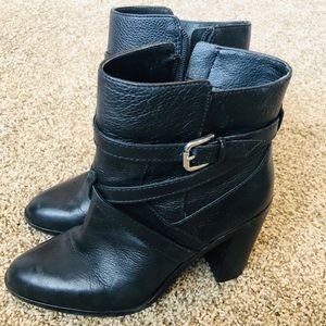 Vince Camuto Strap Block Ankle Boot